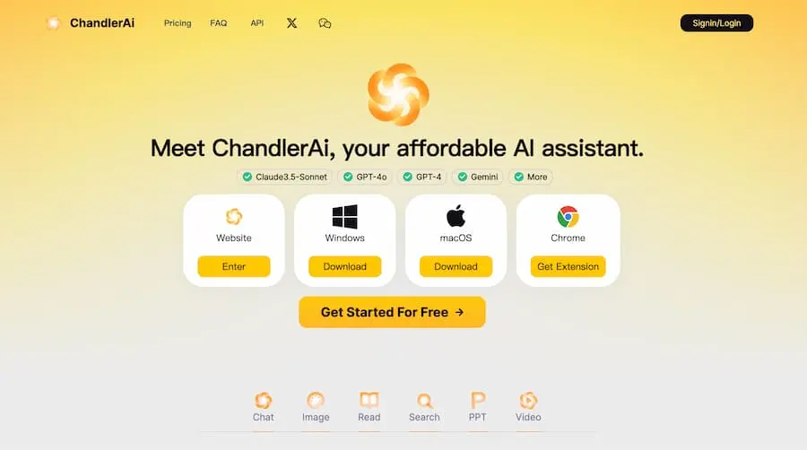 ChandlerAi｜综合性人工智能助手平台 提供多种AI服务